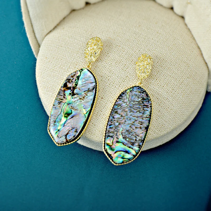 Exaggerated high sense abalone shell irregular oval large earrings small Baroque female light luxury Earrings
Exaggerated high sense abalone shell irregular oval large earrings small Baroque female light luxury Earrings
