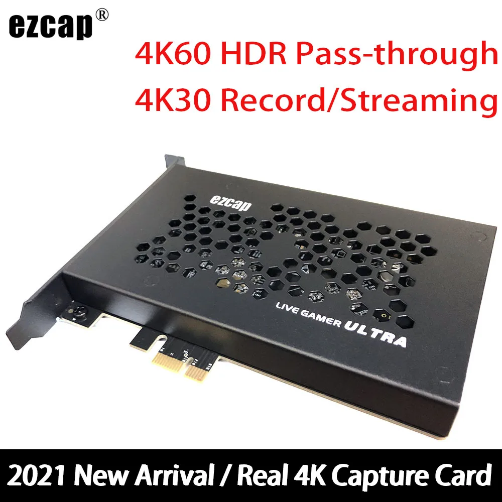 Карта захвата игр Ultra HD 4K PCIe Gen2 X1, Hdmi видеозапись в реальном времени, потоковое видео, HDMI 4K 60fps, HDR
Карта захвата игр Ultra HD 4K PCIe Gen2 X1, Hdmi видеозапись в реальном времени, потоковое видео, HDMI 4K 60fps, HDR