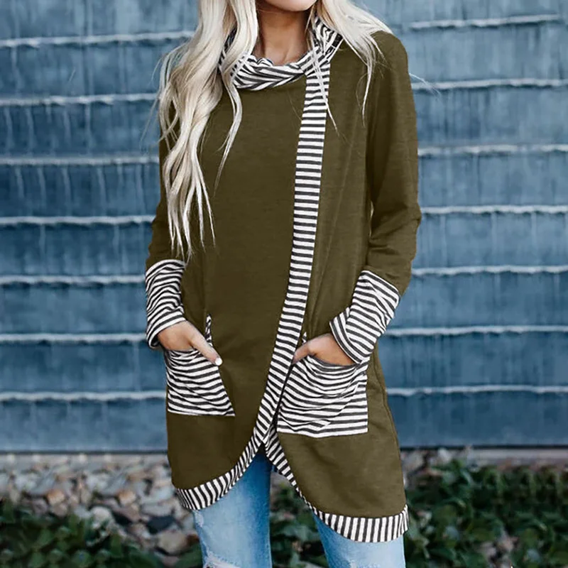 Autumn Striped Patchwork Blouse Casual Pile Collar Long Sleeve Shirt Blusa Women Elegant Pocket Vintage Harajuku Female Shirts
Autumn Striped Patchwork Blouse Casual Pile Collar Long Sleeve Shirt Blusa Women Elegant Pocket Vintage Harajuku Female Shirts