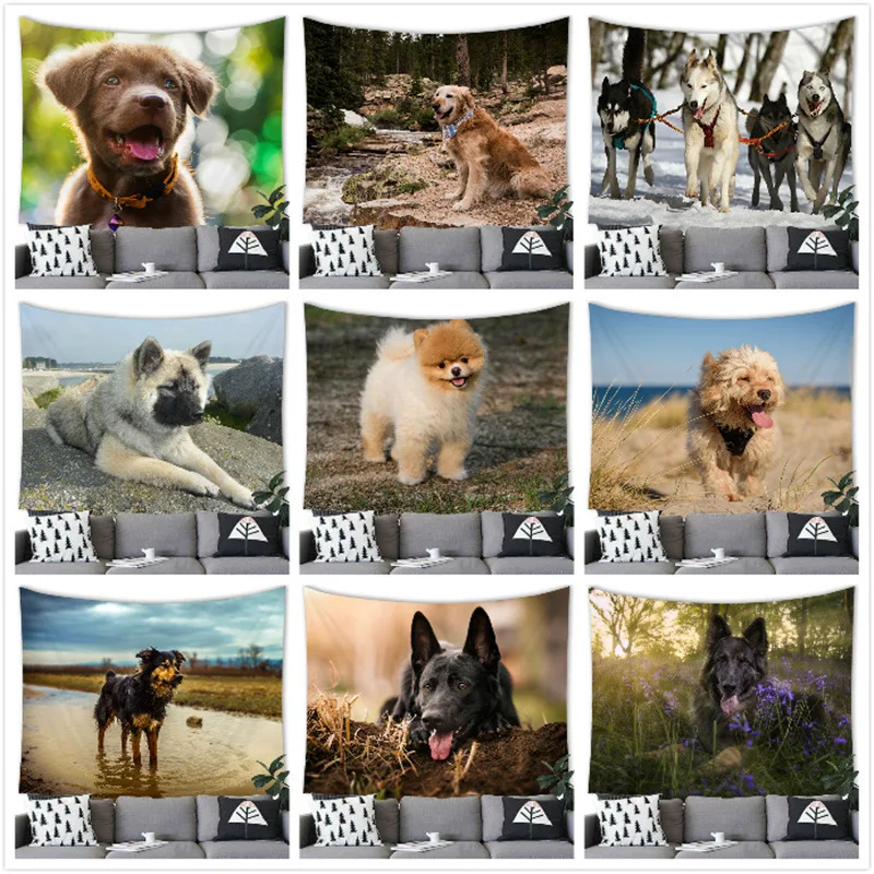 Cute Pet Dog Tapestry Animal Photo Printing Tapestry Wall Hanging Bedroom Living Room Background Decor Wall Tapestry 
Cute Pet Dog Tapestry Animal Photo Printing Tapestry Wall Hanging Bedroom Living Room Background Decor Wall Tapestry