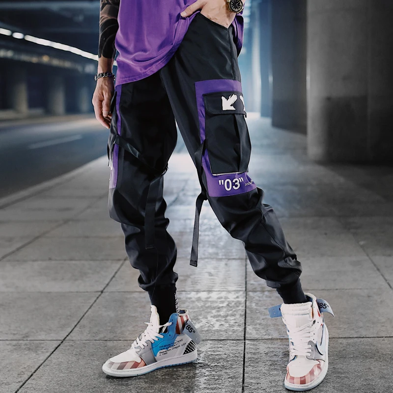 Hip Hop Ribbons Cargo Pants Men Joggers Pants Streetwear Men Mens Elastic Waist Pant Ribbons Cotton Black Mens Clothing
Hip Hop Ribbons Cargo Pants Men Joggers Pants Streetwear Men Mens Elastic Waist Pant Ribbons Cotton Black Mens Clothing