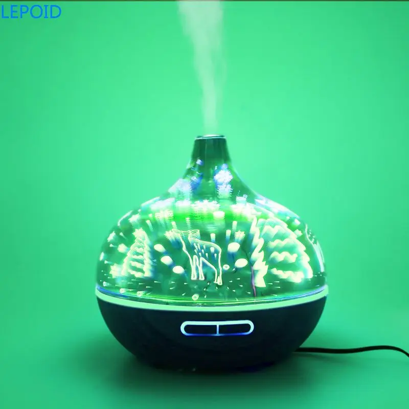 LEPOID 400 мл 3D стеклянный диффузор для масла премиум ультразвуковой увлажнитель