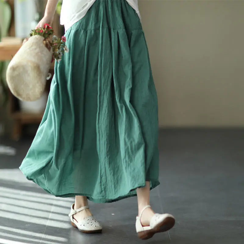 Zomer Nieuwe Stijl Dubbellaagse Katoen En Linnen Rok, Dames Temperament, Grote Swing Rok, Pure Kleur En Elegante Lange Rok
Zomer Nieuwe Stijl Dubbellaagse Katoen En Linnen Rok, Dames Temperament, Grote Swing Rok, Pure Kleur En Elegante Lange Rok
