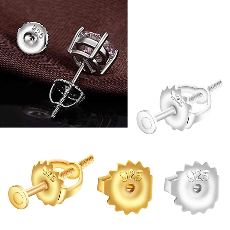 3 Pairs Brass Secure Screw on Earring Backs Replacement for Threaded Post Diamond Earring Studs Screwbacks Locking Backs
3 Pairs Brass Secure Screw on Earring Backs Replacement for Threaded Post Diamond Earring Studs Screwbacks Locking Backs