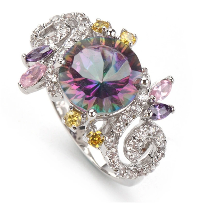 Fleure Esme Bohemia Engagement wedding rings Jewelry & Accessories for men and women Rainbow Cubic Zirconia Rhodium Plated R707
Fleure Esme Bohemia Engagement wedding rings Jewelry & Accessories for men and women Rainbow Cubic Zirconia Rhodium Plated R707