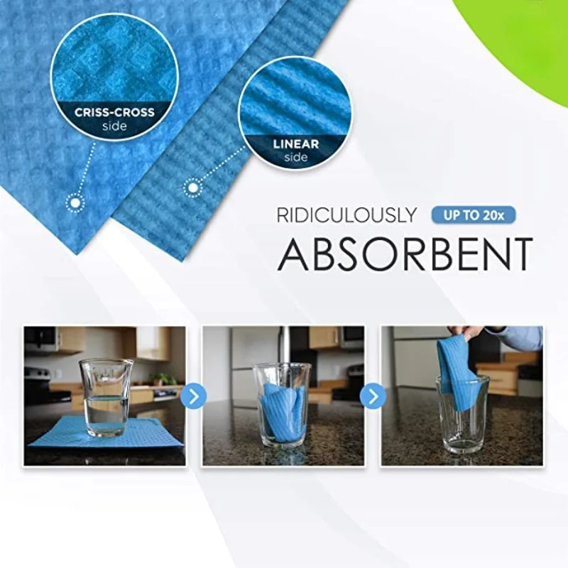 10 PCS Of Fiber Sponge Cloth, Eco-Friendly Kitchen Cleaning Cloth Absorbent Dish Cloth Kitchen Accessories
10 PCS Of Fiber Sponge Cloth, Eco-Friendly Kitchen Cleaning Cloth Absorbent Dish Cloth Kitchen Accessories