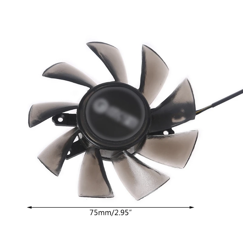 

75mm/2.95in 4Pin 12V 0.50A Cooler Fan T129215BU VGA Fan Graphics Card Cooling Fan for GALAX GTX 1060 KFA2 GTX 1060Cooler