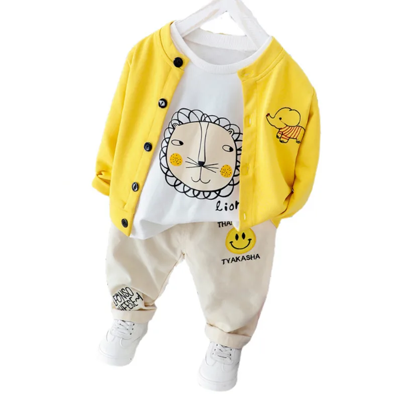 Spring Autumn Baby Boy Girls Clothes Suit Children Cartoon T Shirt Jacket Pants 3Pcs/set Toddler Casual Clothing Kids Tracksuits
Spring Autumn Baby Boy Girls Clothes Suit Children Cartoon T Shirt Jacket Pants 3Pcs/set Toddler Casual Clothing Kids Tracksuits