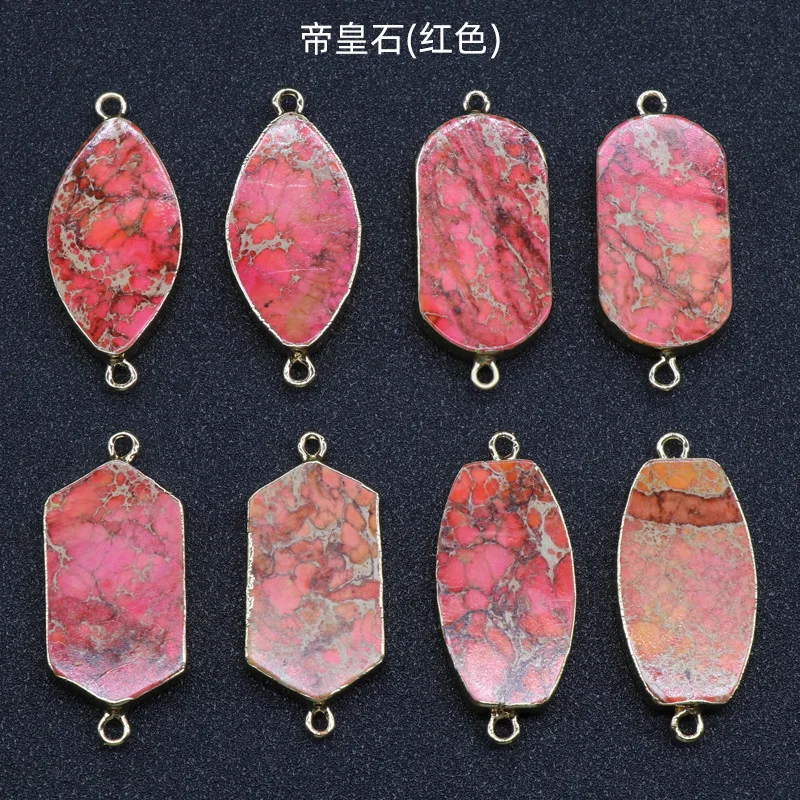 Natural Stone Pendant Colorful Gold Edging Pendant Double Hanging Handmade DIY Pendant Necklace Jewelry Accessories
Natural Stone Pendant Colorful Gold Edging Pendant Double Hanging Handmade DIY Pendant Necklace Jewelry Accessories