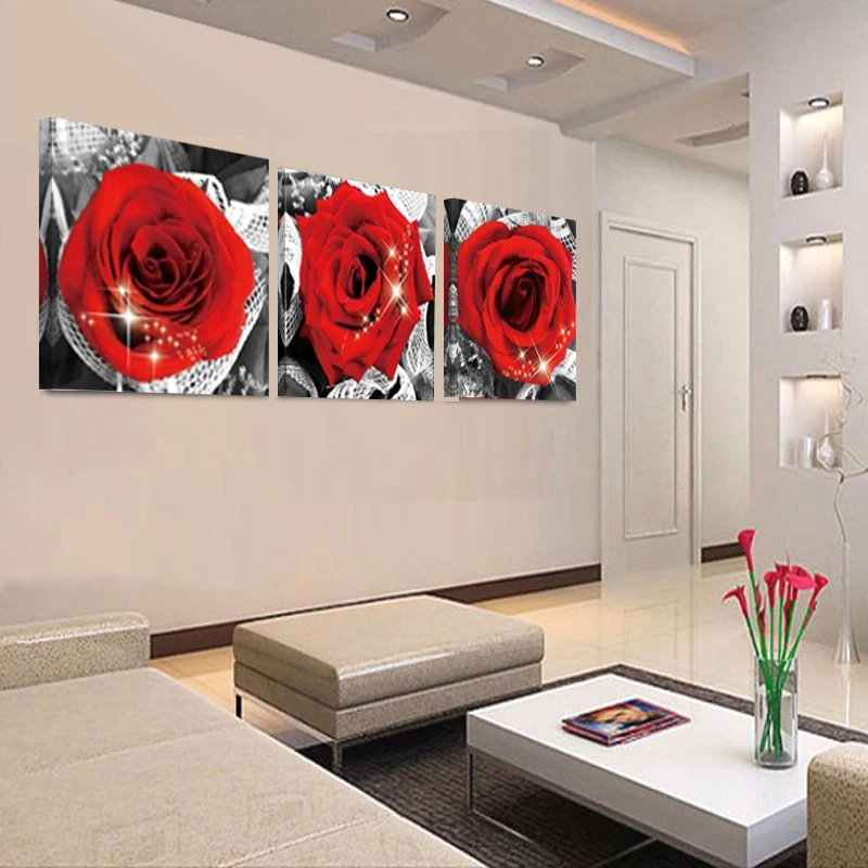 3 Pieces Romantic Rose Flower Posters Wall Art Canvas Picture Home Decor Decorative Paintings for Living Room Bedroom Decoration
3 Pieces Romantic Rose Flower Posters Wall Art Canvas Picture Home Decor Decorative Paintings for Living Room Bedroom Decoration