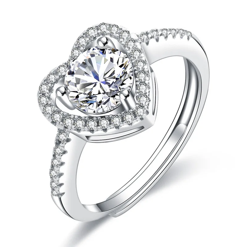 Qiongfu Adjustable Heartbeat Ring Women's Ring Ring Ring Imitation Moissan Diamond Heart-shaped Love Proposal Engagement Gift
Qiongfu Adjustable Heartbeat Ring Women's Ring Ring Ring Imitation Moissan Diamond Heart-shaped Love Proposal Engagement Gift