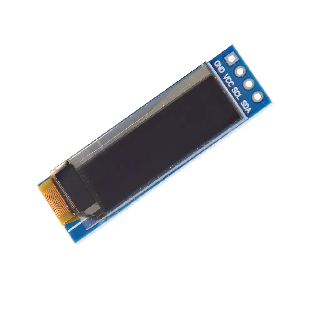 0.91 Inch 128x32 IIC I2C White / Blue OLED LCD Display DIY Module SSD1306 Driver IC DC 3.3V 5V For Arduino
0.91 Inch 128x32 IIC I2C White / Blue OLED LCD Display DIY Module SSD1306 Driver IC DC 3.3V 5V For Arduino