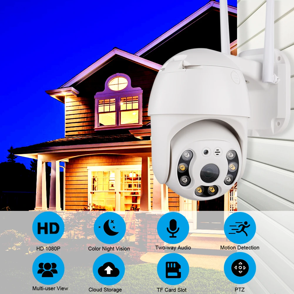 1080p Wireless Camera Outdoor Dome Wifi Camera Water Resistant Audio 2mp Home Surveillance Safe Ip Camera For Home Office Shop
1080p Wireless Camera Outdoor Dome Wifi Camera Water Resistant Audio 2mp Home Surveillance Safe Ip Camera For Home Office Shop