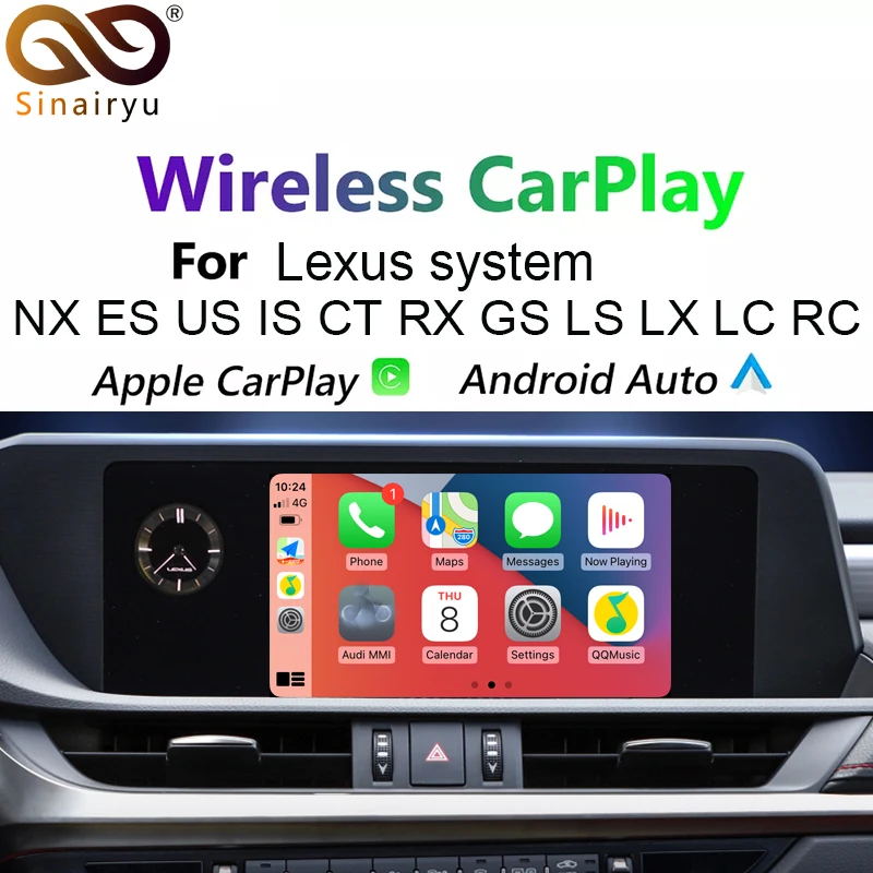 Sinairyu Wireless CarPlay for Lexus NX ES US iS CT RX GS LS LX LC RC 2012-2019 Multimedia interface CarPlay & Android auto
Sinairyu Wireless CarPlay for Lexus NX ES US iS CT RX GS LS LX LC RC 2012-2019 Multimedia interface CarPlay & Android auto