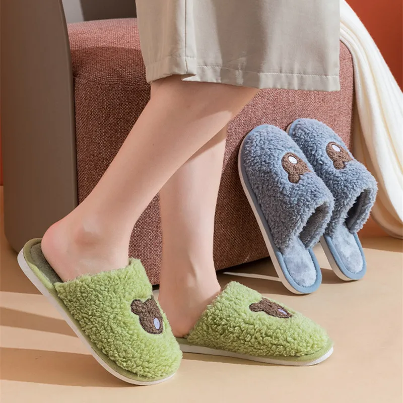 Bear Slippers Men Women Winter Warm Furry Slides Soft Comfortable Home Cotton Non-slip Slippers Male Female House Shoes
Bear Slippers Men Women Winter Warm Furry Slides Soft Comfortable Home Cotton Non-slip Slippers Male Female House Shoes