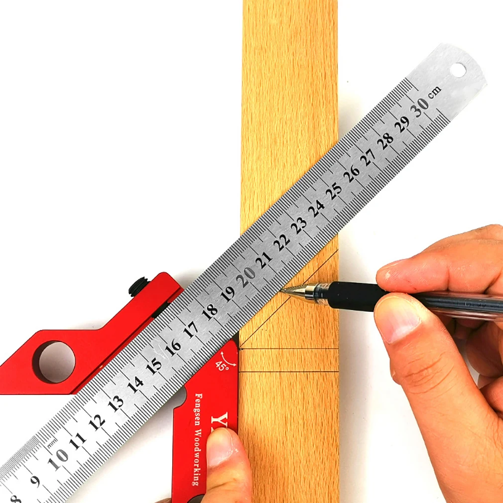 Quality Locator Drill Woodworking Scriber Red Scale Measure Scribing Ruler T-type Hole Ruler Marking Tool Layout Gauge Tools
Quality Locator Drill Woodworking Scriber Red Scale Measure Scribing Ruler T-type Hole Ruler Marking Tool Layout Gauge Tools