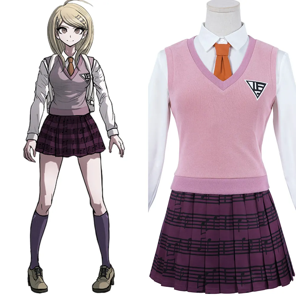 Японский костюм для косплея Akamatsu Kaede Danganronpa V3, топ + юбка, костюм на Хэллоуин, Униформа, платье
Японский костюм для косплея Akamatsu Kaede Danganronpa V3, топ + юбка, костюм на Хэллоуин, Униформа, платье