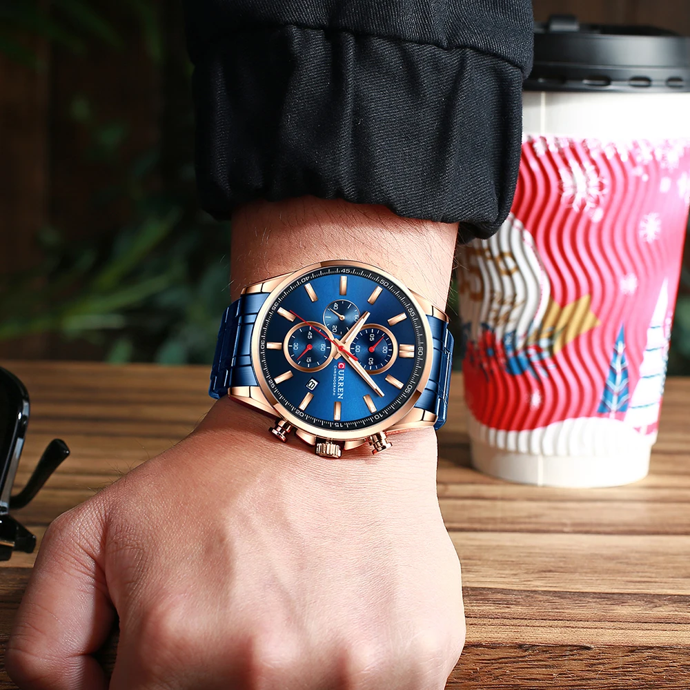 Relogio Masculino CURREN New Sport Chronograph Mens Watches Top Brand Luxury Full Steel Quartz Clock Waterproof Big Dial Watch
Relogio Masculino CURREN New Sport Chronograph Mens Watches Top Brand Luxury Full Steel Quartz Clock Waterproof Big Dial Watch