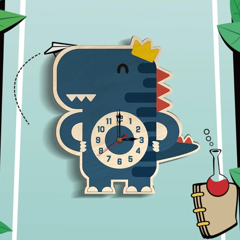 Nordic Wood Mute 3D Cartoon Dinosaur Wall Clock Home Nursery Children Kids Bedroom Living Room Decoration Photo Props
Nordic Wood Mute 3D Cartoon Dinosaur Wall Clock Home Nursery Children Kids Bedroom Living Room Decoration Photo Props
