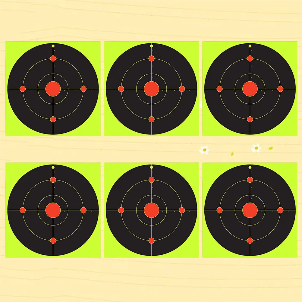

20 Pcs Fluorescent Green Shooting Target Shooting Sticker Bow Arrow Darts Supplies Aiming Sticker