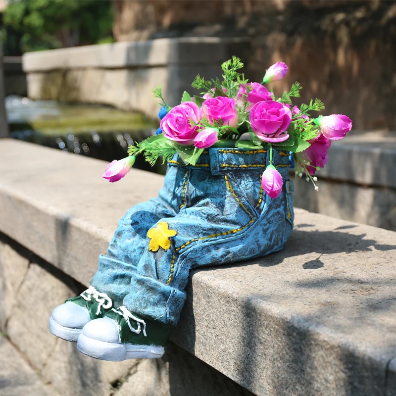 Creative Retro Cartoon Cowboy Jeans Succulents Flower Pot Decor Modern Trousers Art Pot Vase Home Garden Outdoor Decor R2919
Creative Retro Cartoon Cowboy Jeans Succulents Flower Pot Decor Modern Trousers Art Pot Vase Home Garden Outdoor Decor R2919