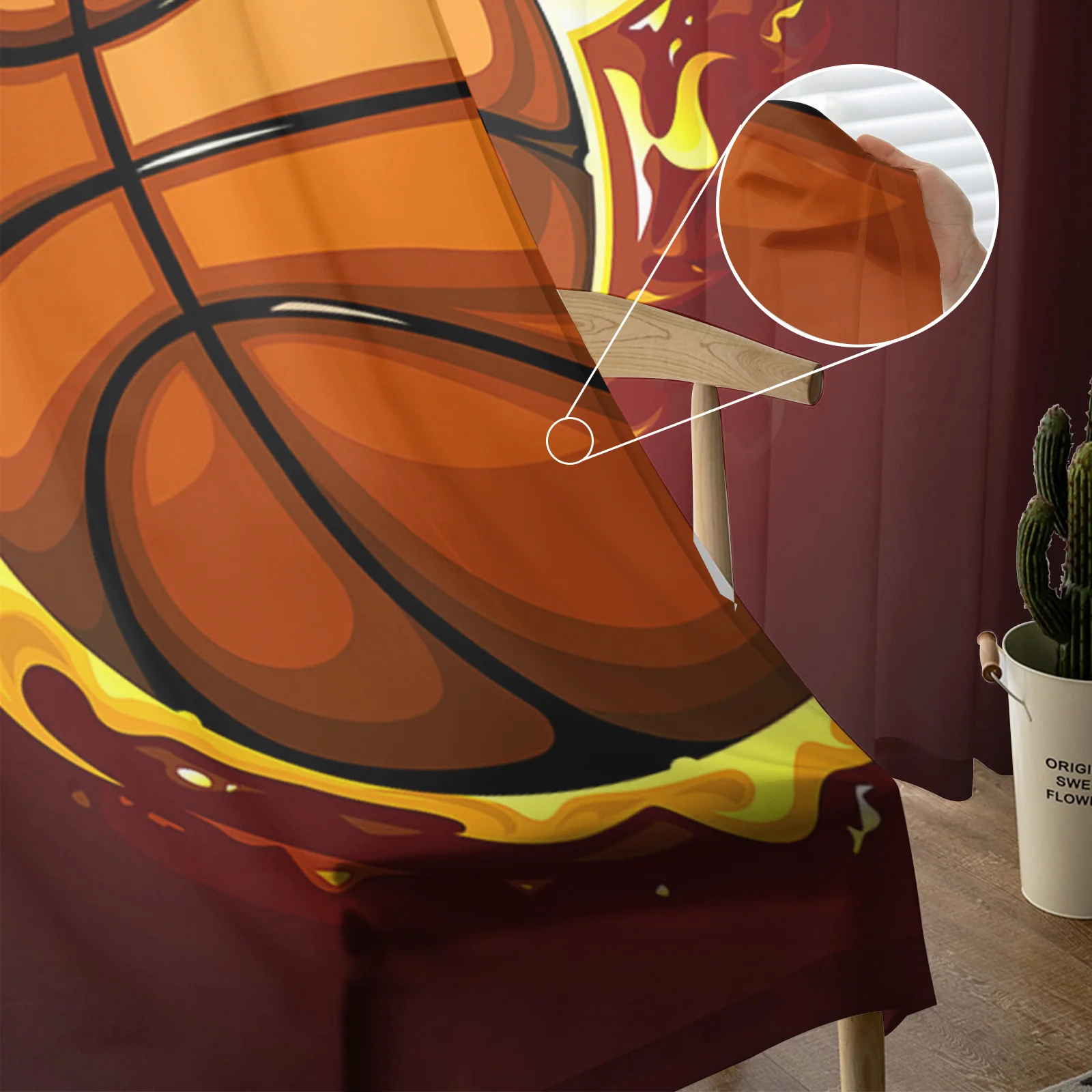 Basketball Flame Athletics Sheer Curtains for Living Room Bedroom Balcony Simple Printed Tulle Curtains
Basketball Flame Athletics Sheer Curtains for Living Room Bedroom Balcony Simple Printed Tulle Curtains
