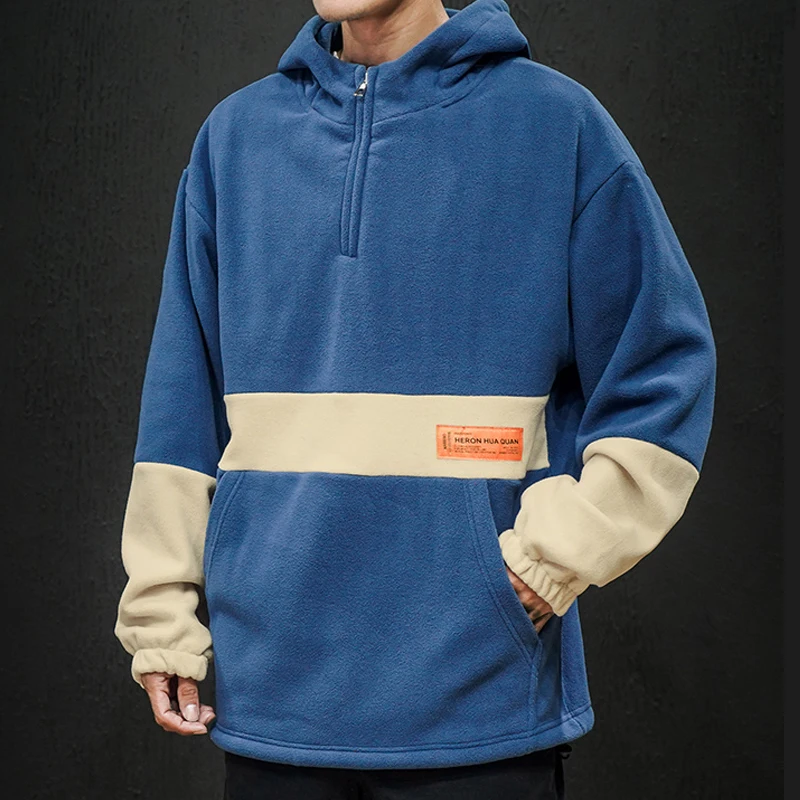 Fleece Hoodie Sweatshirt Men 2023 New Zipper Collar Harajuku Hoodies Men High Street Hooded Sweatshirts Fashion Patchwork Tops
Fleece Hoodie Sweatshirt Men 2023 New Zipper Collar Harajuku Hoodies Men High Street Hooded Sweatshirts Fashion Patchwork Tops