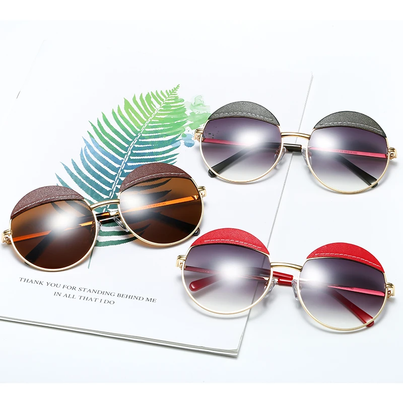 Senta 2021 Cute Women Sunglasses Leather Decorative Blue Red Brown Green Girls Female Sun Glasses Round Eyewear UV400 Protection
Senta 2021 Cute Women Sunglasses Leather Decorative Blue Red Brown Green Girls Female Sun Glasses Round Eyewear UV400 Protection