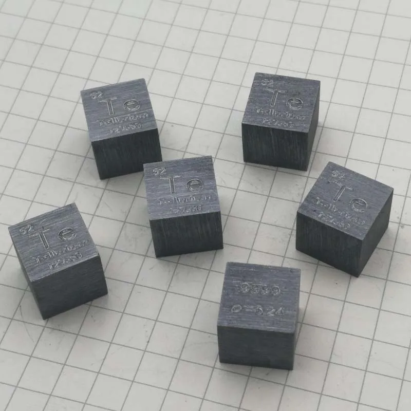 Кубик для периодического стола Tellurium Te 10 мм 99.99% чистый кубик из кубического