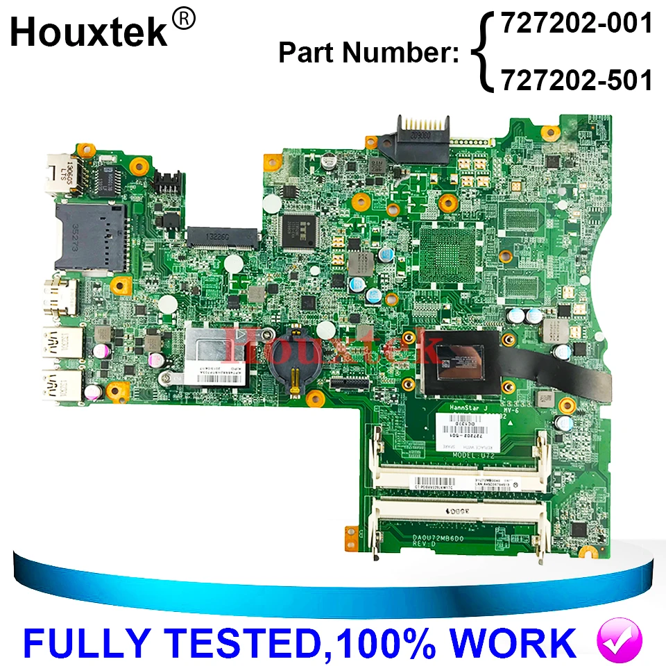 727202-501 727202-001 DA0U72MB6D0 A8-5545M for HP Pavilion TS 14-F Series Laptop Motherboard Main board Tested & working perfect
727202-501 727202-001 DA0U72MB6D0 A8-5545M for HP Pavilion TS 14-F Series Laptop Motherboard Main board Tested & working perfect
