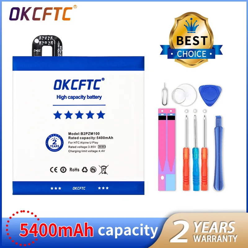 5400mAh B2PZM100 Phone Replacement Battery For HTC Alpine U Play U Play TD-LTE U Play TD-LTE Dual SIM U-2u
5400mAh B2PZM100 Phone Replacement Battery For HTC Alpine U Play U Play TD-LTE U Play TD-LTE Dual SIM U-2u
