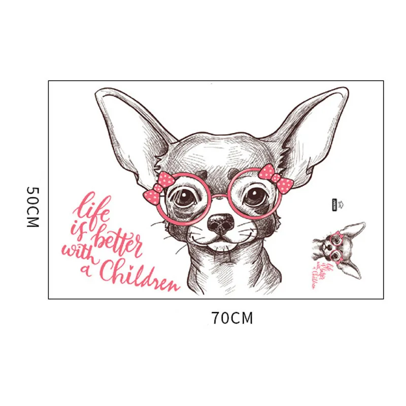 Cartoon Sketch Wearing Glasses Dog Wall Stickers Kids Room Baby Bedroom Living Room Home Decoration Art Cute Animal Decals
Cartoon Sketch Wearing Glasses Dog Wall Stickers Kids Room Baby Bedroom Living Room Home Decoration Art Cute Animal Decals