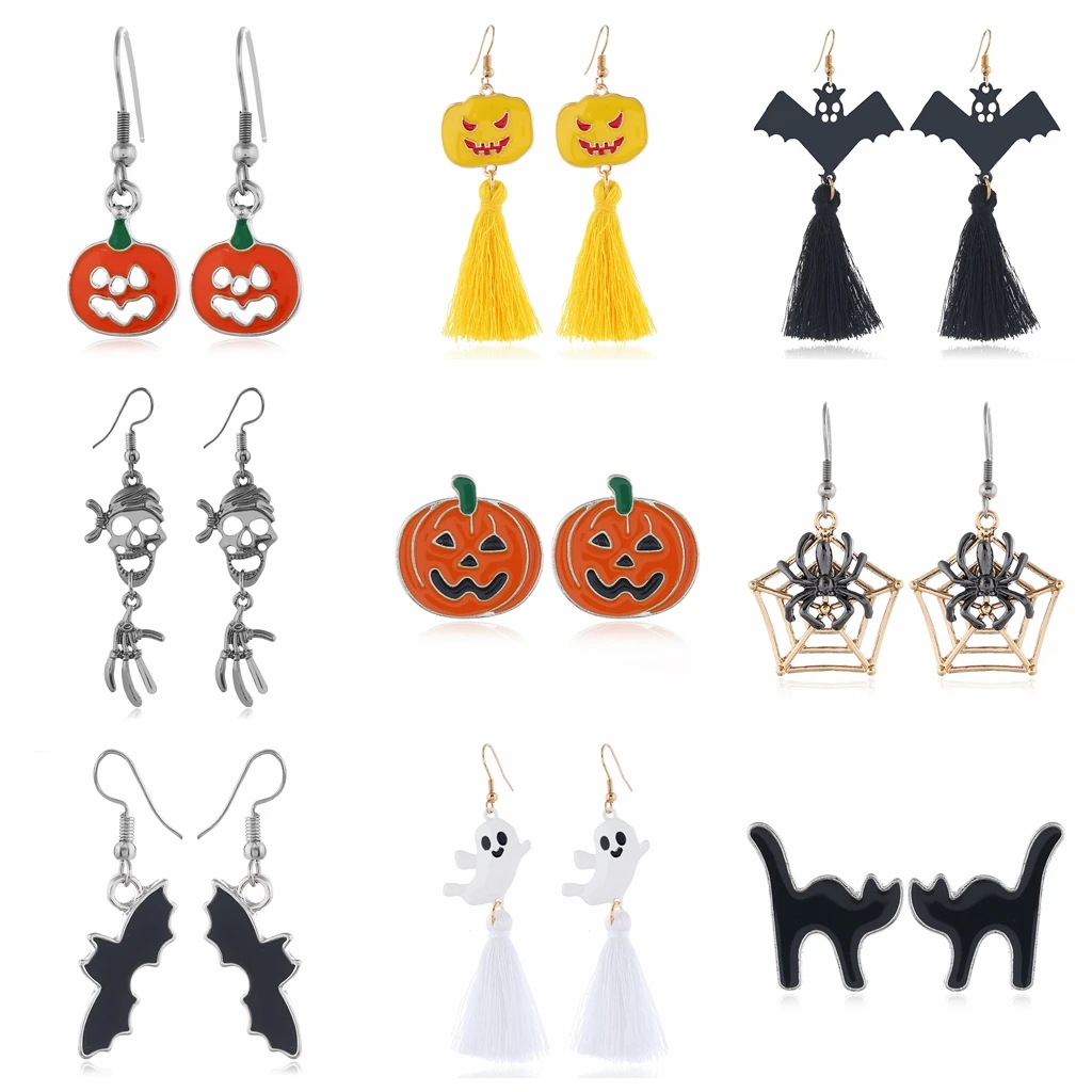 Funny Halloween Earrings Pumpkin Bat Party Skull Black Cat Girl Funny Halloween Gift Happy Halloween Party Decor 2021
Funny Halloween Earrings Pumpkin Bat Party Skull Black Cat Girl Funny Halloween Gift Happy Halloween Party Decor 2021