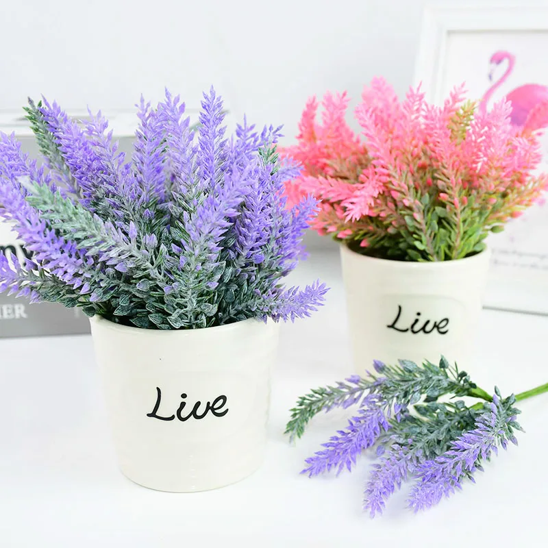Hot Sell 12 Heads Provence Lavender Fake Plant Purple Pink Lavender Wedding Bridal Bouquet Decorative Home Party Decorations 
Hot Sell 12 Heads Provence Lavender Fake Plant Purple Pink Lavender Wedding Bridal Bouquet Decorative Home Party Decorations