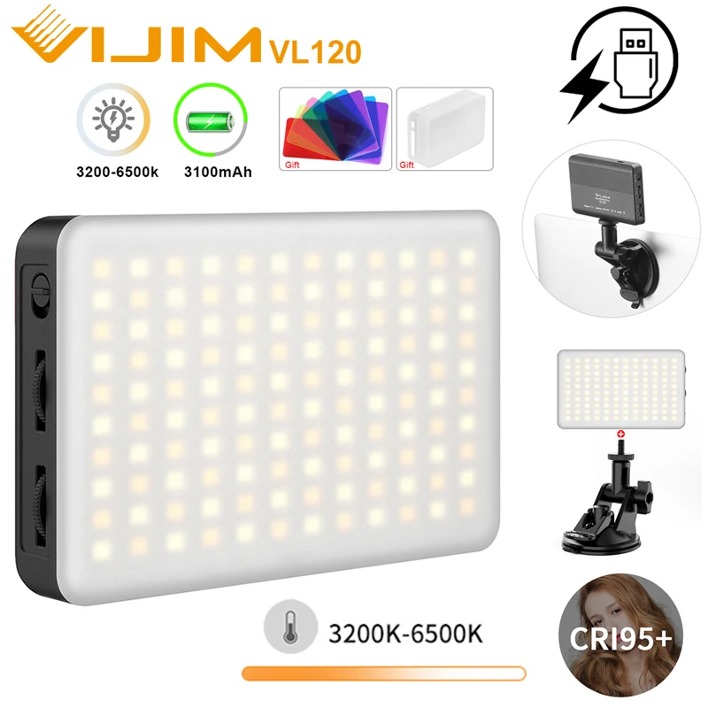 Ulanzi Vijim VL120 3200K-6500K LED Video Light RGB Color Filters Adjustable Portable Softbox Vlog Conference Lighting Fill Light
Ulanzi Vijim VL120 3200K-6500K LED Video Light RGB Color Filters Adjustable Portable Softbox Vlog Conference Lighting Fill Light