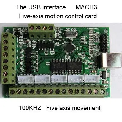 Интерфейсная плата MACH3, USB плата интерфейса, гравировальный станок с ЧПУ, плата управления движением, 5-осевая интерфейсная плата
Интерфейсная плата MACH3, USB плата интерфейса, гравировальный станок с ЧПУ, плата управления движением, 5-осевая интерфейсная плата
