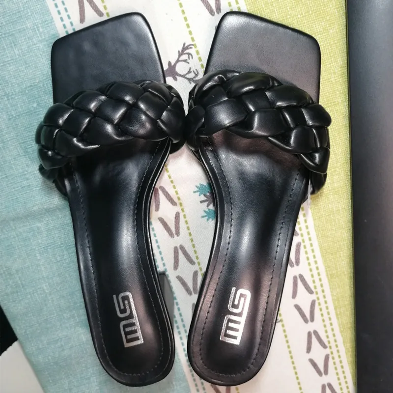 Women Slippers 2021 Summer Fashion Sexy High Heels Shoes Narrow Band Square Toe Beach Slides Ladies Casual Woven Cross Sandals
Women Slippers 2021 Summer Fashion Sexy High Heels Shoes Narrow Band Square Toe Beach Slides Ladies Casual Woven Cross Sandals