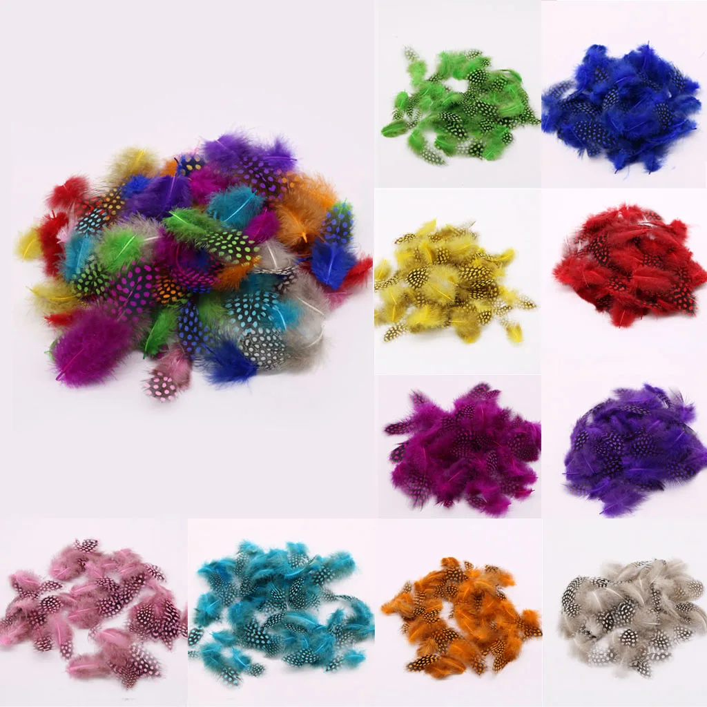 Decorative 50pcs Mixed Color Guinea Hen Feathers DIY Craft Spots Feather for Garment Wedding Dress Jean Sewing Accessories
Decorative 50pcs Mixed Color Guinea Hen Feathers DIY Craft Spots Feather for Garment Wedding Dress Jean Sewing Accessories