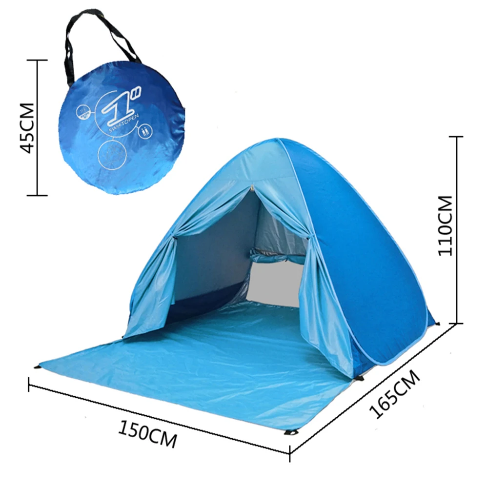 Beach Camping Tent Pop Up Automatic Open Family Ultralight Folding Tourist Fish Anti-UV Fully Sun ShadeTent 2-5 Persons XA164A
Beach Camping Tent Pop Up Automatic Open Family Ultralight Folding Tourist Fish Anti-UV Fully Sun ShadeTent 2-5 Persons XA164A