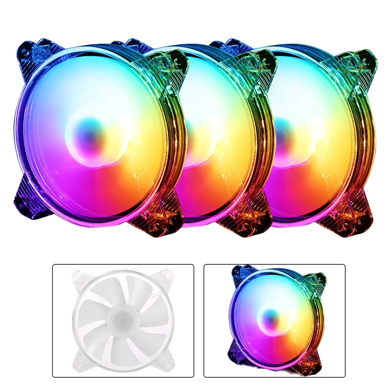RGB Computer Case Cooling Fan 12CM Silent Desktop Computer Cooling Fan CPU Fan PC Fan with Controller
RGB Computer Case Cooling Fan 12CM Silent Desktop Computer Cooling Fan CPU Fan PC Fan with Controller