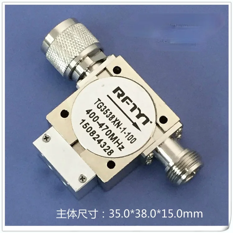 Radio Frequency Isolator 400-470MHz Coaxial N-type Male and Female Head Protection Instrument Equipment Ferrite Isolator
Radio Frequency Isolator 400-470MHz Coaxial N-type Male and Female Head Protection Instrument Equipment Ferrite Isolator
