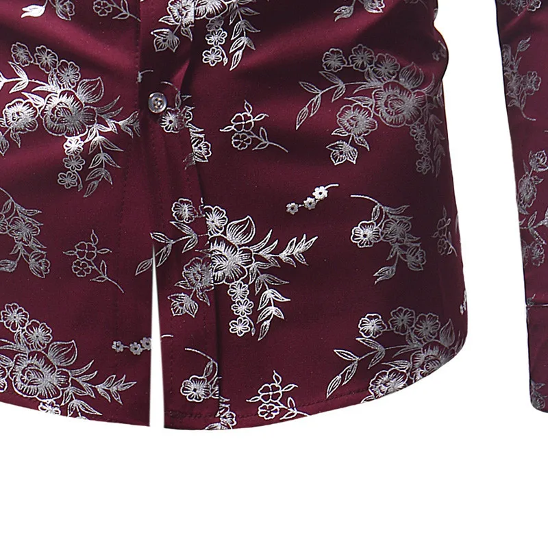 European Designer Printed Men's Shirts Long Sleeve Mens Dress Shirt Casual Flower Printed Shirts Men Brand Clothing 2020 A401
European Designer Printed Men's Shirts Long Sleeve Mens Dress Shirt Casual Flower Printed Shirts Men Brand Clothing 2020 A401