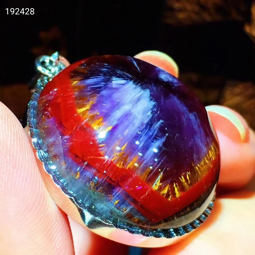 Genuine Natural Cacoxenite Auralite 23 Round Pendant Purple Red Women Men 29.2x13mm Canada Crystal Jewelry AAAAA
Genuine Natural Cacoxenite Auralite 23 Round Pendant Purple Red Women Men 29.2x13mm Canada Crystal Jewelry AAAAA
