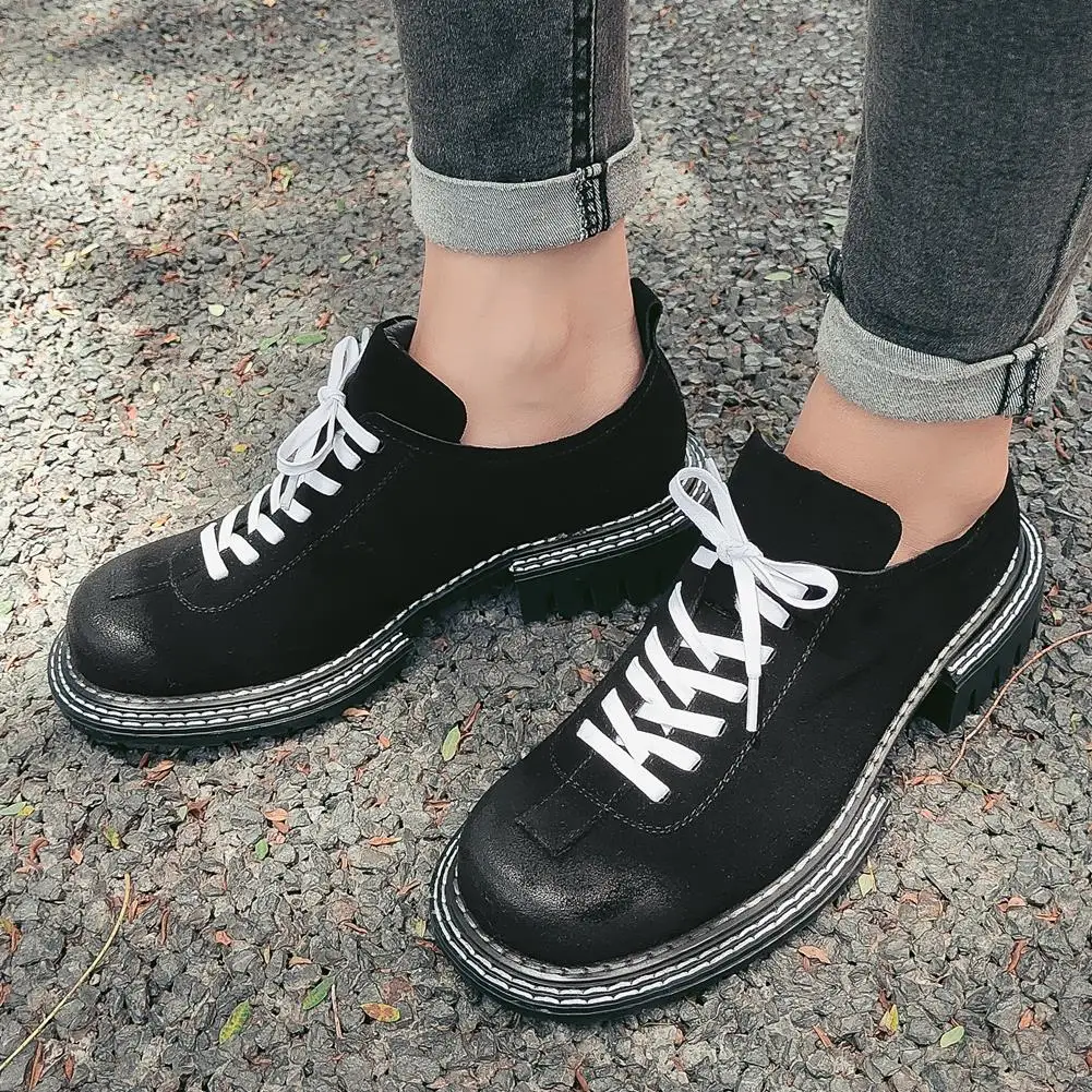 Karinluna Fashion Women Shoes Genuine Leather Black Cow Suede Leather Cool Street Comfy Walking Trendy Casual Flats
Karinluna Fashion Women Shoes Genuine Leather Black Cow Suede Leather Cool Street Comfy Walking Trendy Casual Flats