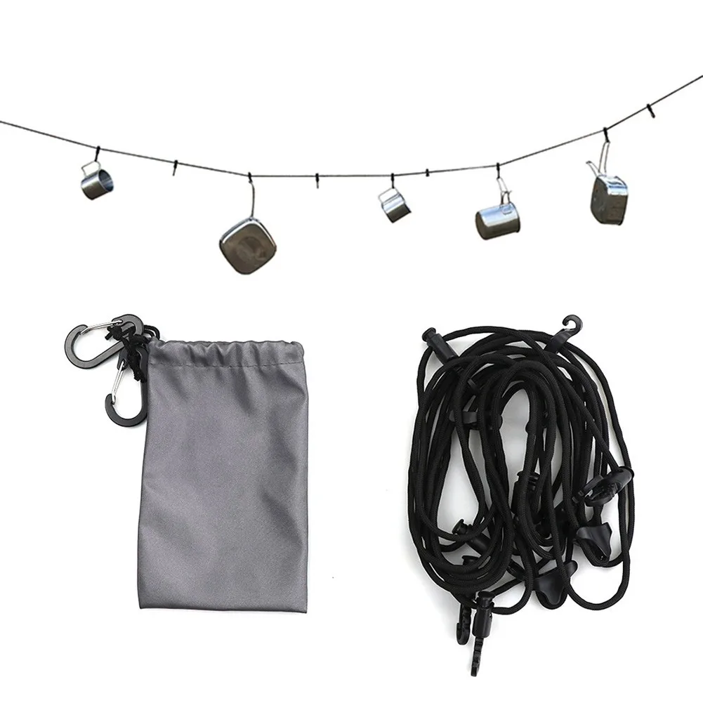 5m Adjustable Hanging Rope Multi-Purpose Camping Clothesline Anti-Slip With Hook Polyester+Nylon Anti-slip Canopy Hanging Rope
5m Adjustable Hanging Rope Multi-Purpose Camping Clothesline Anti-Slip With Hook Polyester+Nylon Anti-slip Canopy Hanging Rope