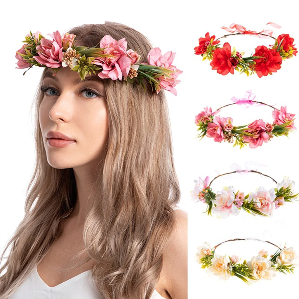 Bohemian Artificial Flower Garland Crown Wedding Bride Bridesmaid Headband Wreath with Adjustable Ribbon Beach Party Photo Props
Bohemian Artificial Flower Garland Crown Wedding Bride Bridesmaid Headband Wreath with Adjustable Ribbon Beach Party Photo Props
