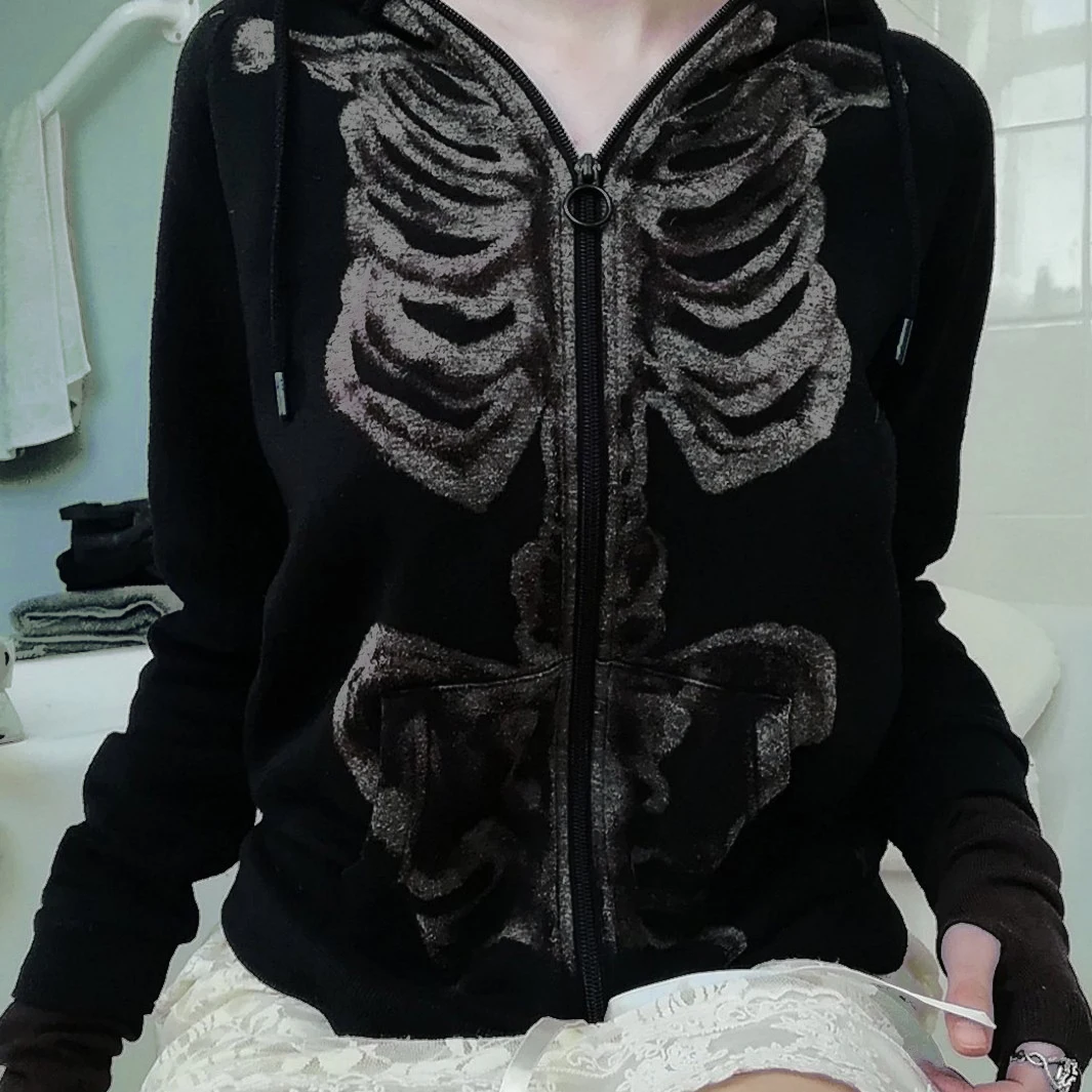 Girls Long Sleeve Hoodie, Spring Autumn Ladies Leisure Style Skull Skeleton Printing Zipper Coat Slim Hooded Tops sweetshirts
Girls Long Sleeve Hoodie, Spring Autumn Ladies Leisure Style Skull Skeleton Printing Zipper Coat Slim Hooded Tops sweetshirts