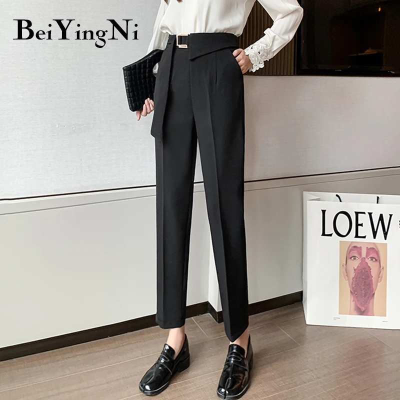 Beiyingni Harajuku Pants For Womens 2021 HIgh Waist Casual Elastic Slim Elegant Suits Pants Woman All-match Korean Trousers Lady
Beiyingni Harajuku Pants For Womens 2021 HIgh Waist Casual Elastic Slim Elegant Suits Pants Woman All-match Korean Trousers Lady