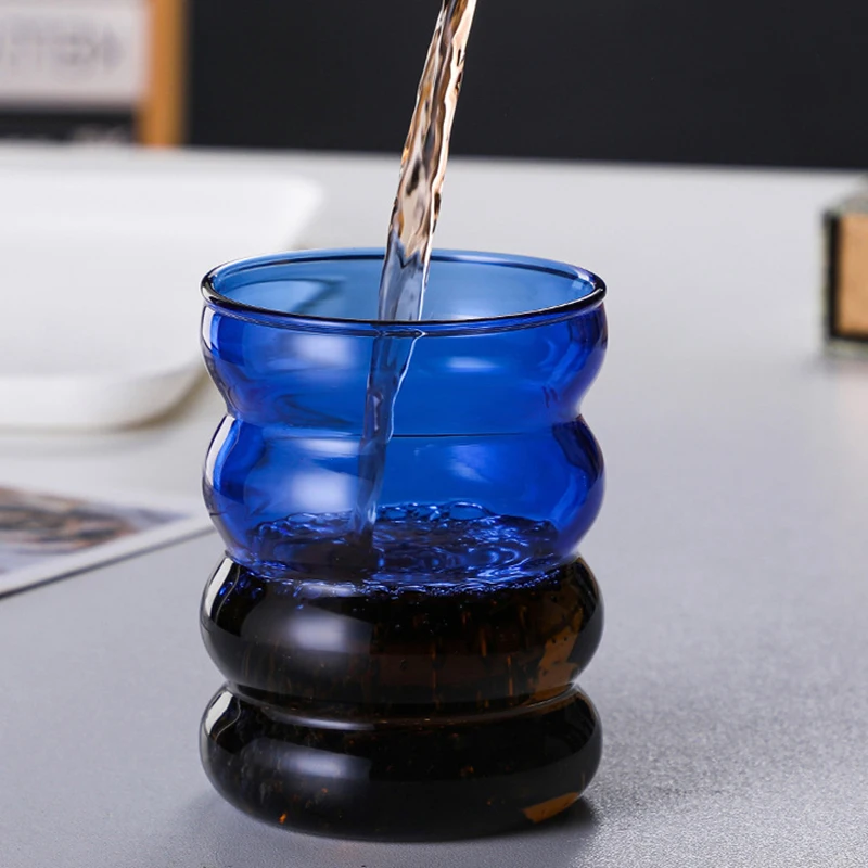 300ml Creative Milk Juice Mug Wave Shape Tea Coffee Mug Ice Beer Cup Heat Resistant Insulated Glass Cup
300ml Creative Milk Juice Mug Wave Shape Tea Coffee Mug Ice Beer Cup Heat Resistant Insulated Glass Cup