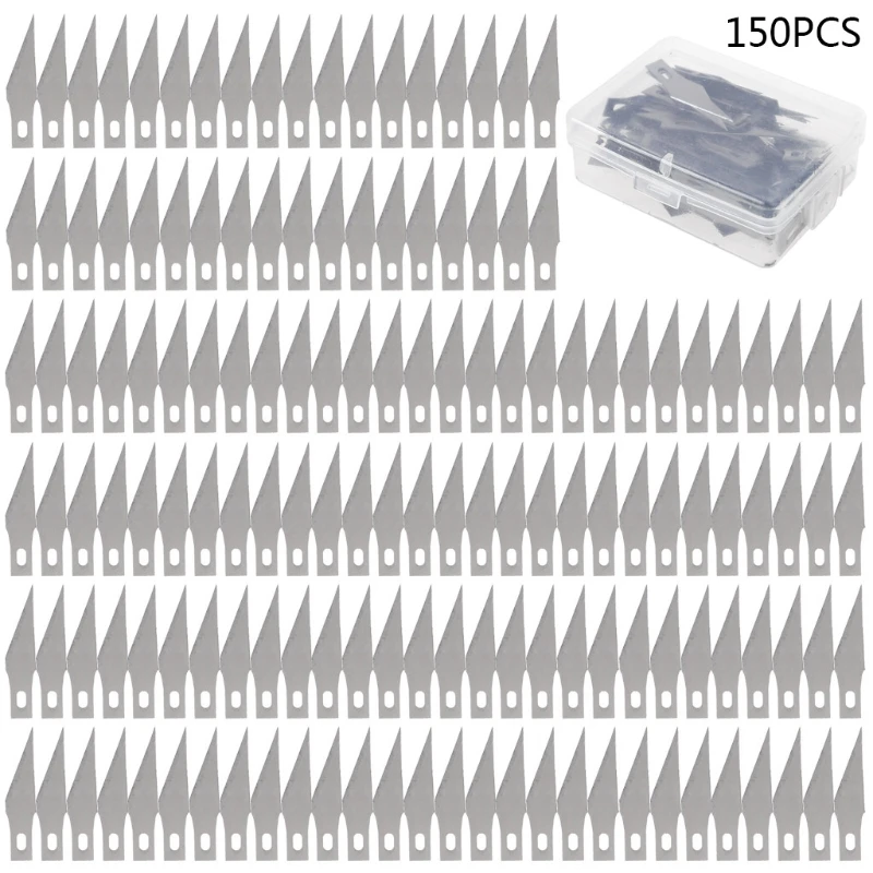 150pcs Steel Replacement Hobby Blades for Carving Knife DIY Art Work Cutting Paper Sculpture Blades Craft
150pcs Steel Replacement Hobby Blades for Carving Knife DIY Art Work Cutting Paper Sculpture Blades Craft
